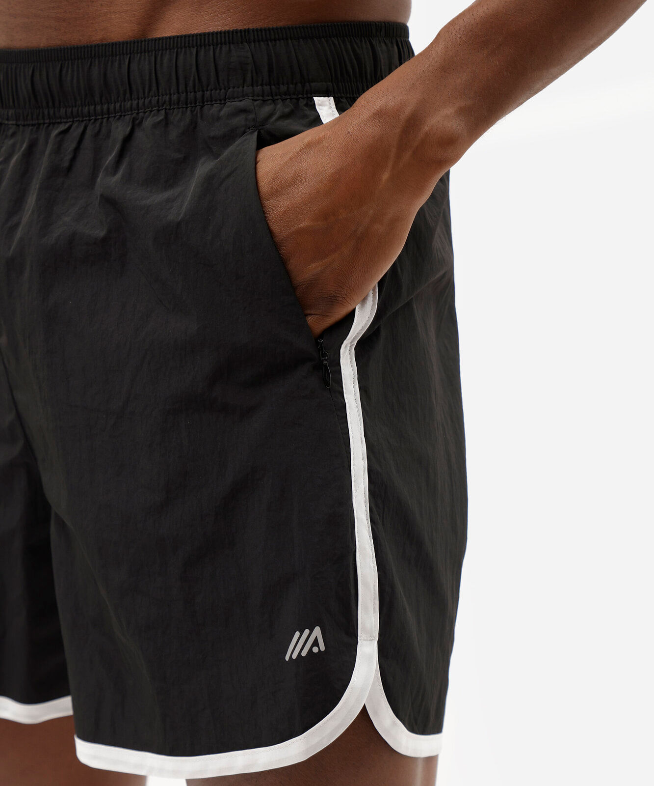 short esportivo masculino de poliamida preta