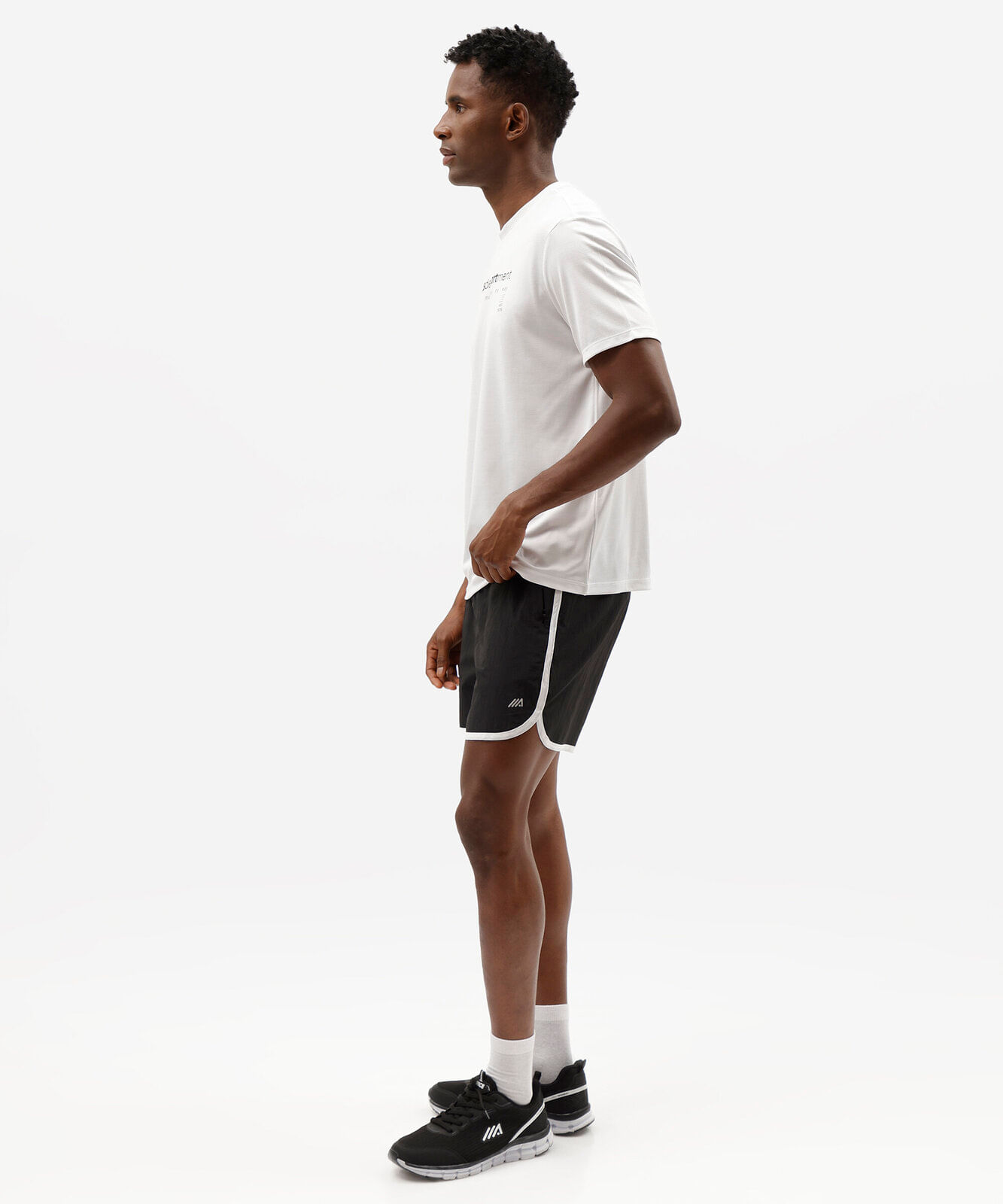 short esportivo masculino de poliamida preta