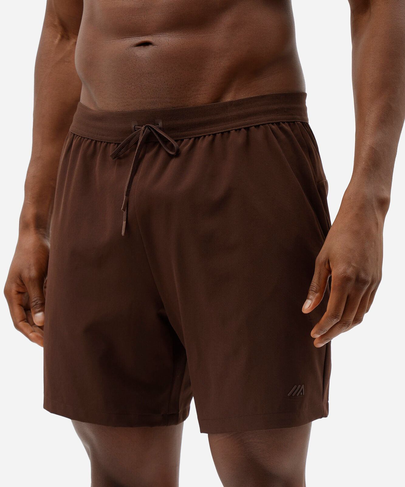 short esportivo masculino bolso com zíper marrom