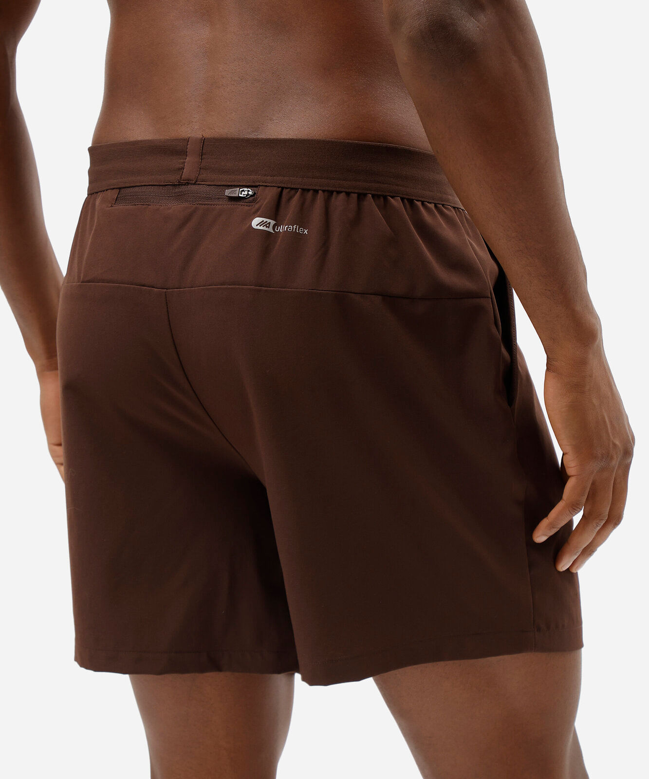 short esportivo masculino bolso com zíper marrom