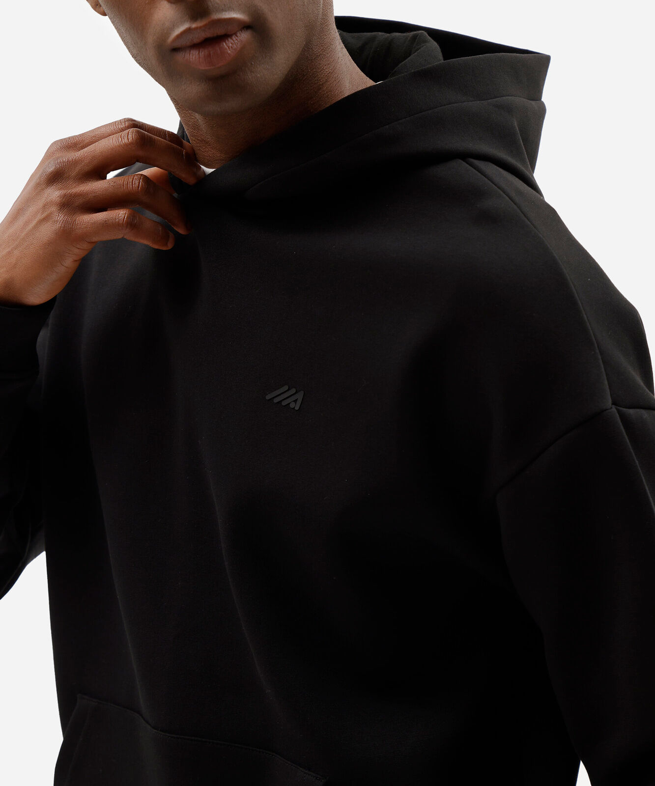 blusão esportivo masculino de moletom com capuz preto