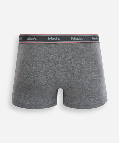 kit de 3 cuecas boxer masculina de algodão mash colorido
