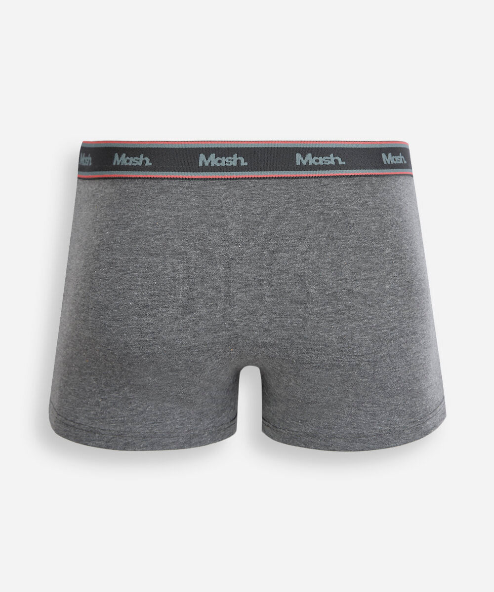 kit de 3 cuecas boxer masculina de algodão mash colorido