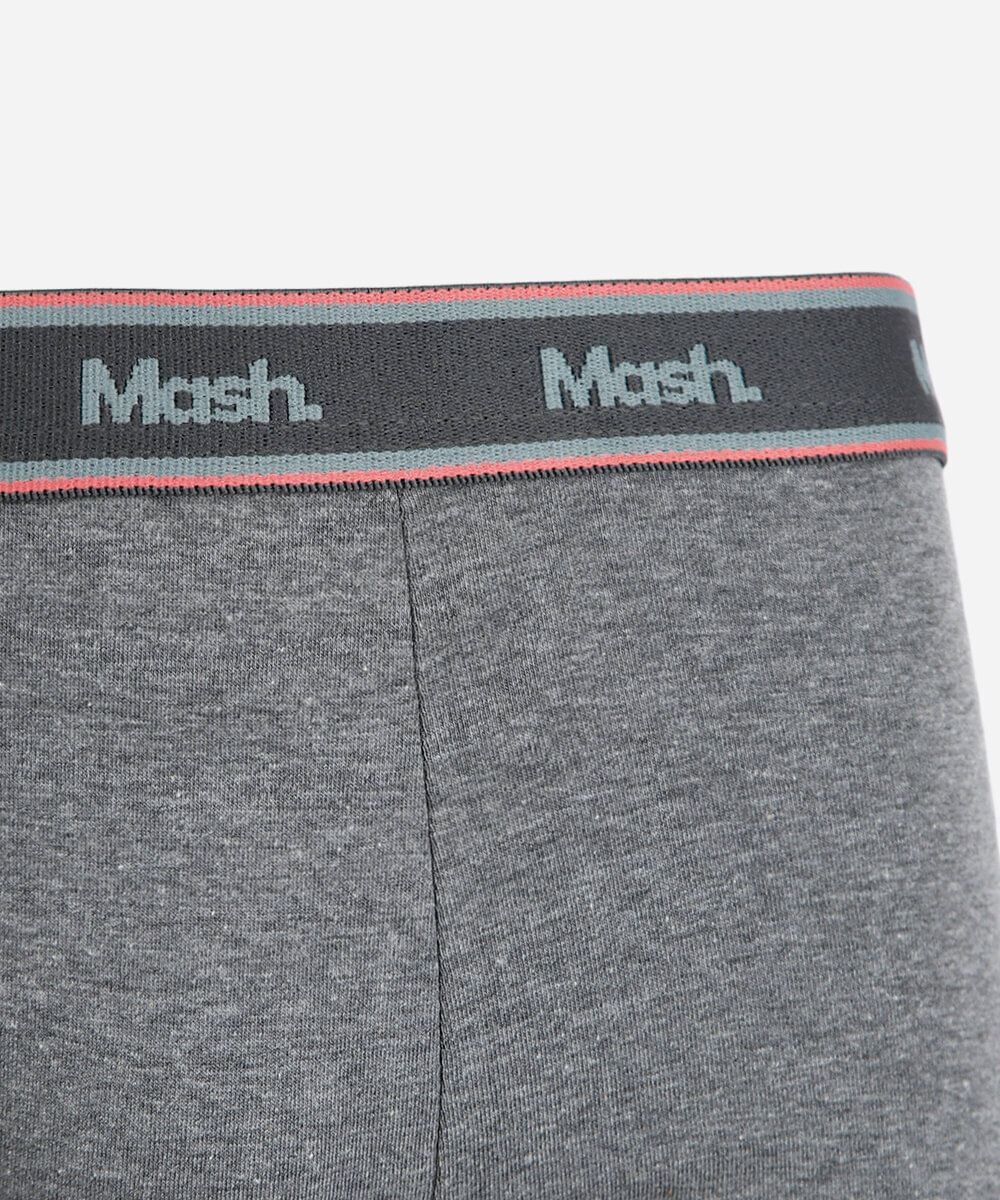 kit de 3 cuecas boxer masculina de algodão mash colorido