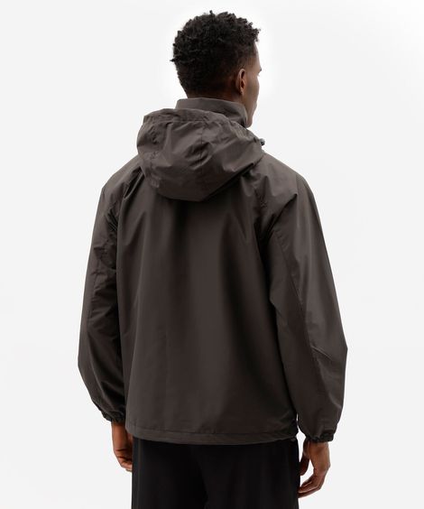 jaqueta corta vento masculina esportiva com capuz preta