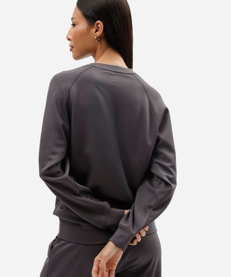 blusa de pijama feminina com viscose manga longa cinza