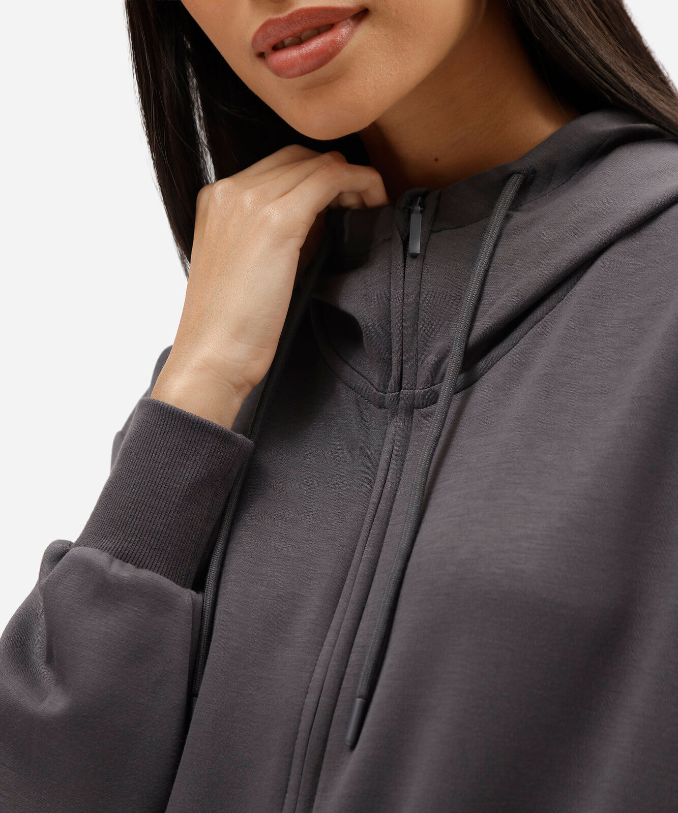jaqueta de pijama feminina com viscose e capuz cinza
