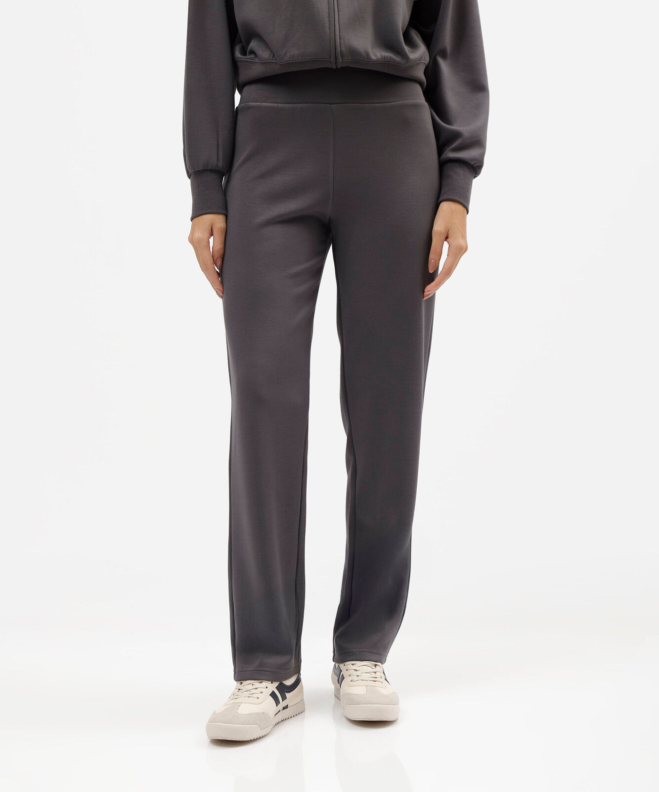calça de pijama com viscose cós elástico cinza