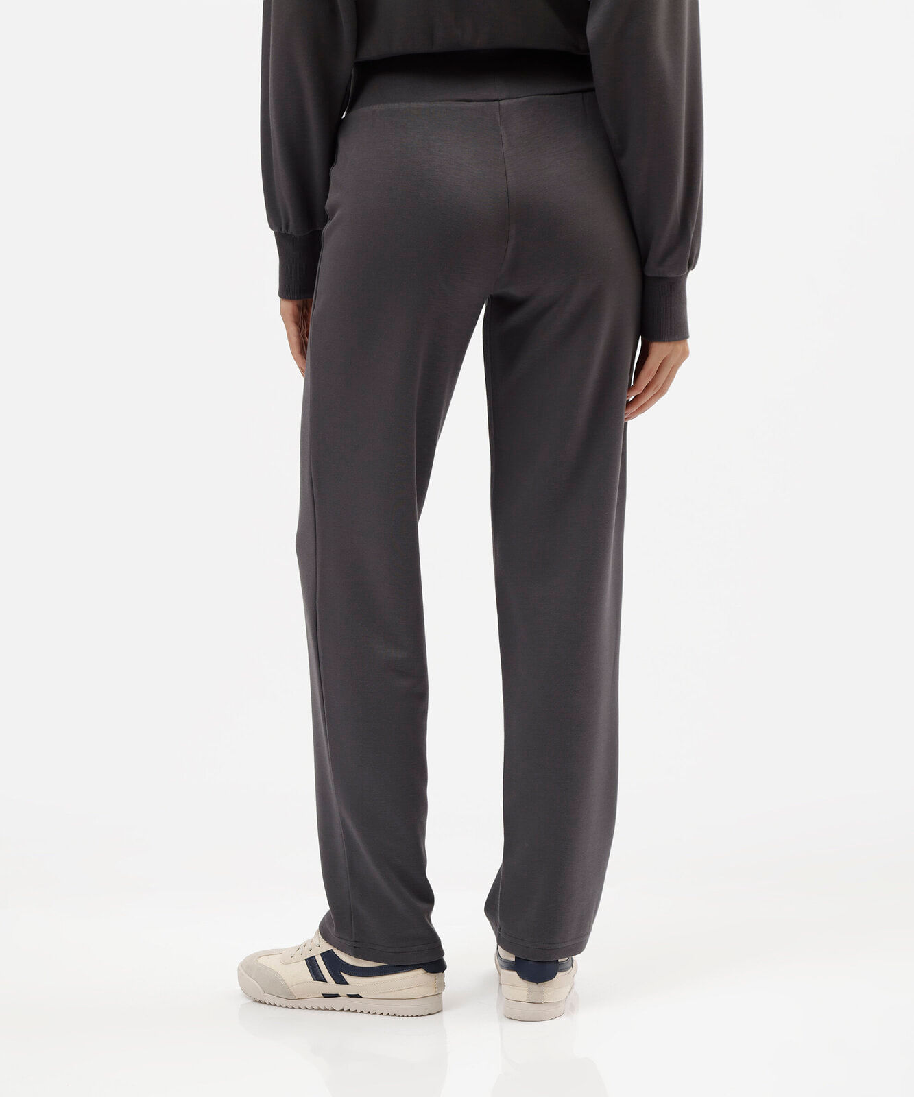 calça de pijama com viscose cós elástico cinza
