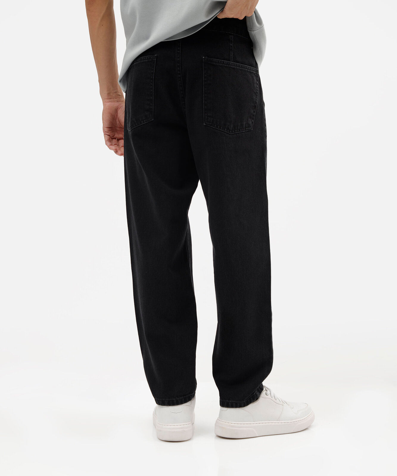 calça relaxed masculina jeans   - black jeans