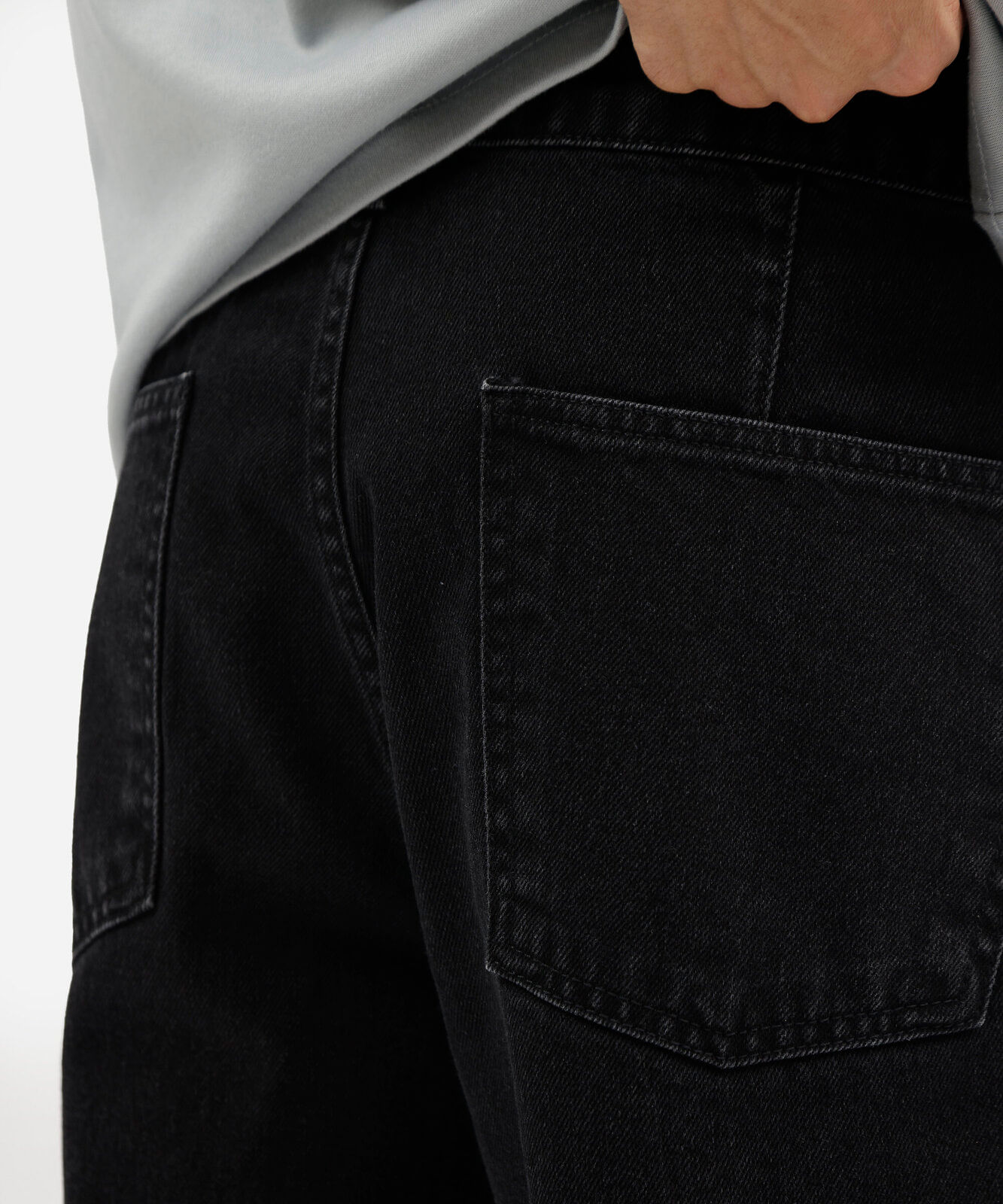 calça relaxed masculina jeans   - black jeans