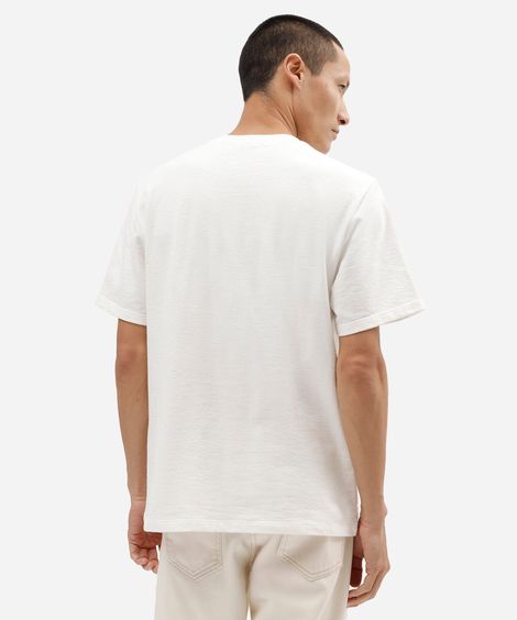 camiseta masculina de algodão manga curta estampada off white