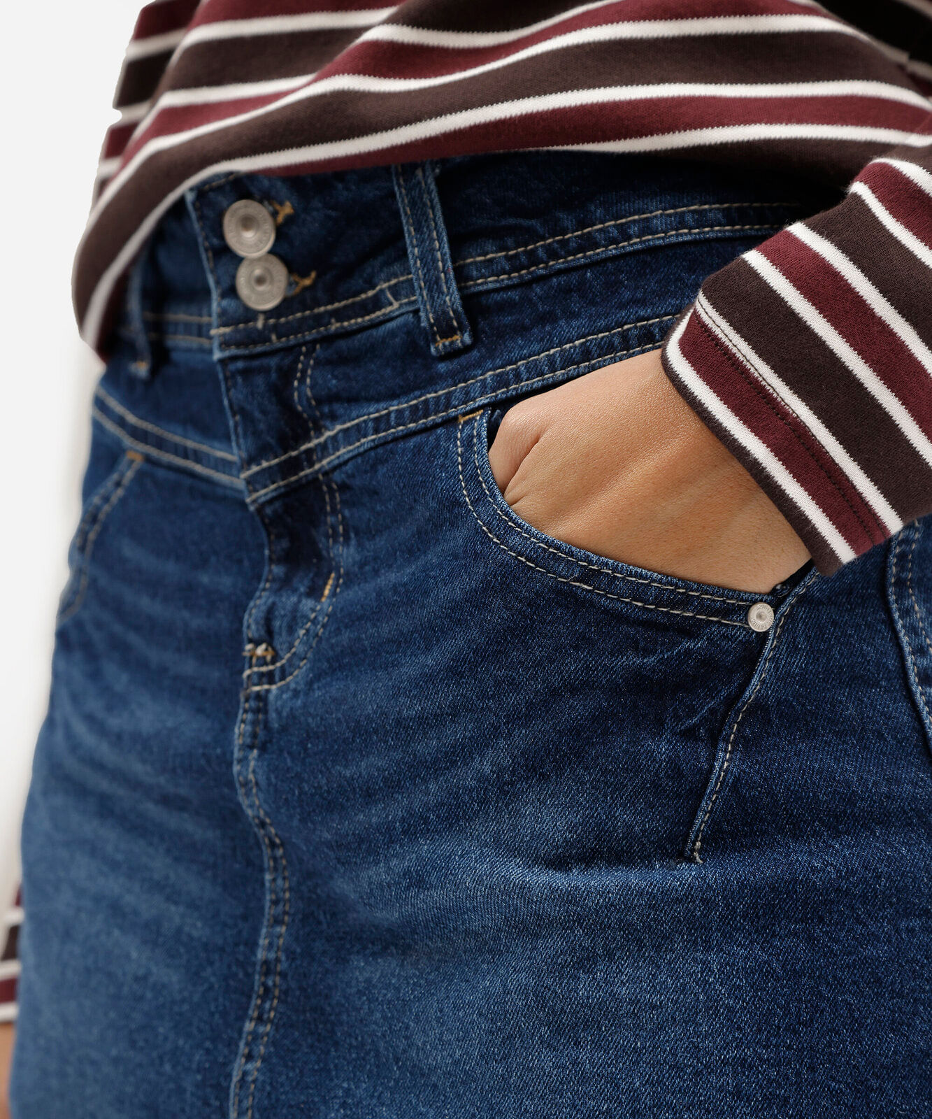 short saia feminino jeans cintura média azul