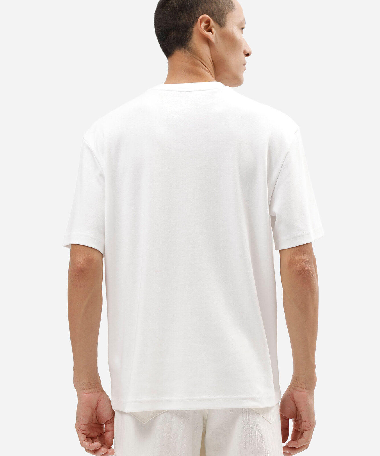 camiseta masculina relaxed de algodão peruano branca
