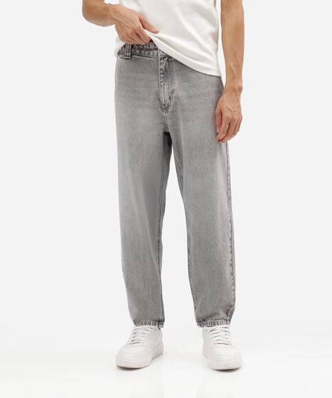 calça chino masculina jeans cinza