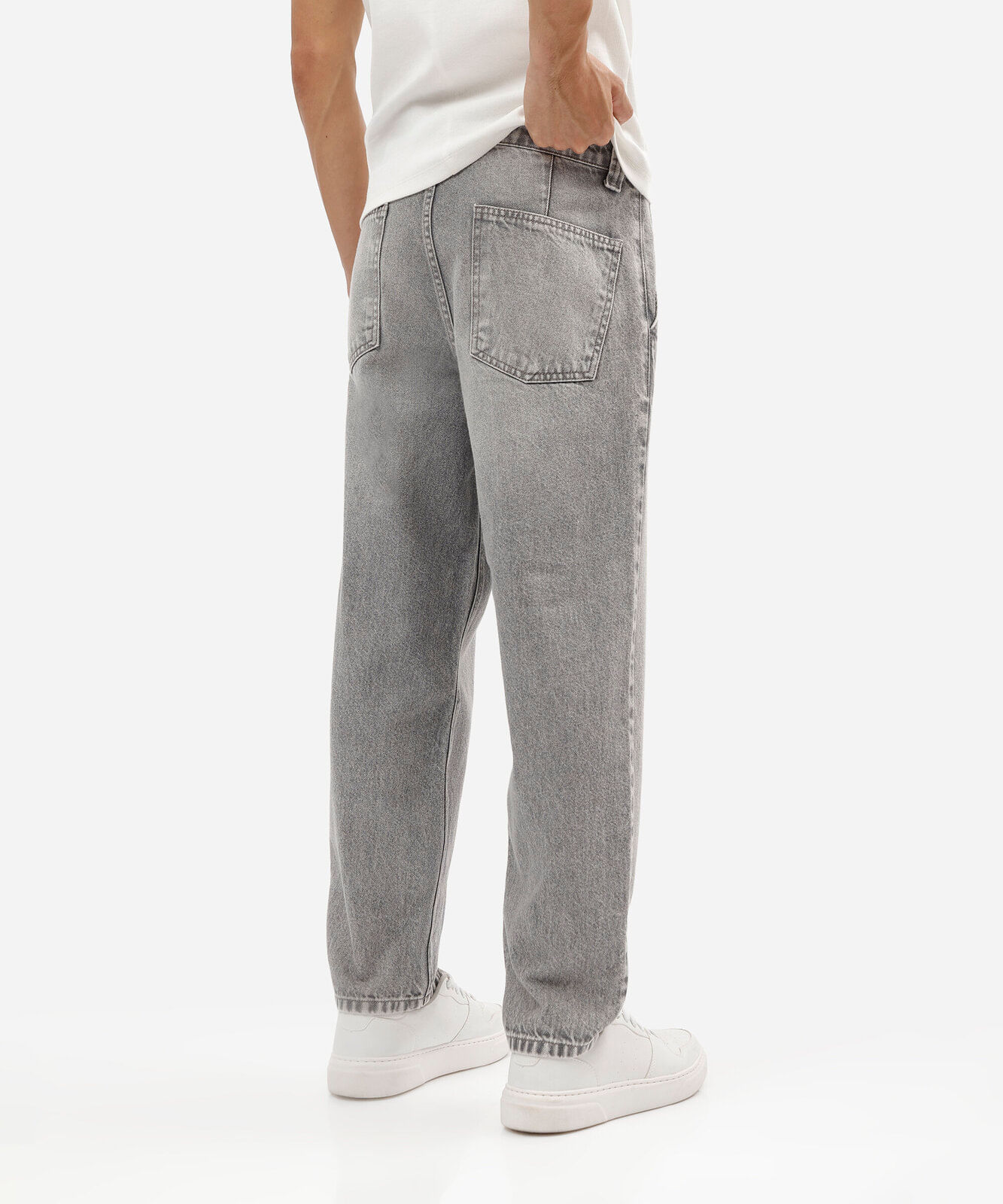 calça chino masculina jeans cinza