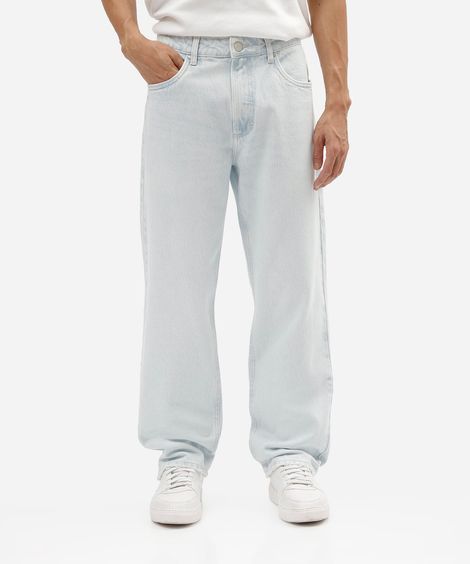 calça masculina reta vintage arizona azul
