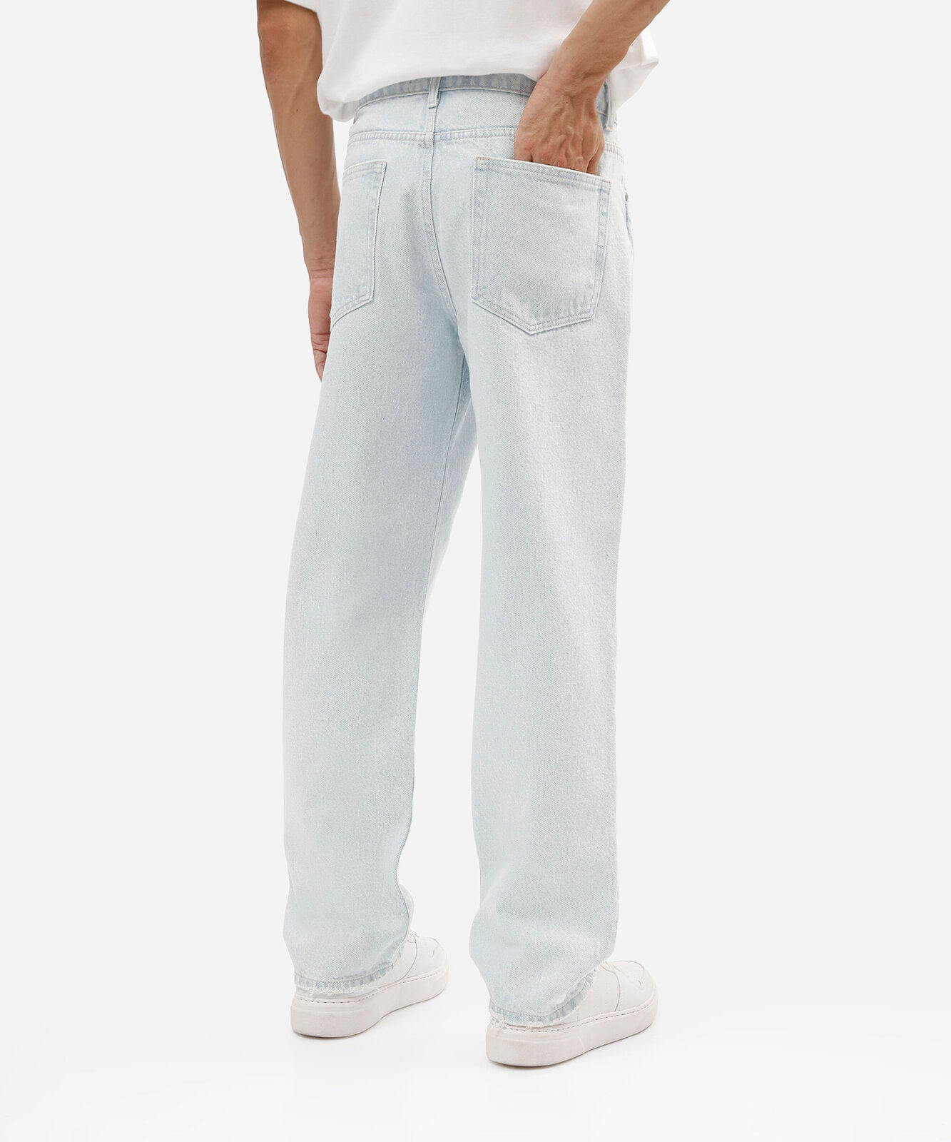 calça masculina reta vintage arizona azul