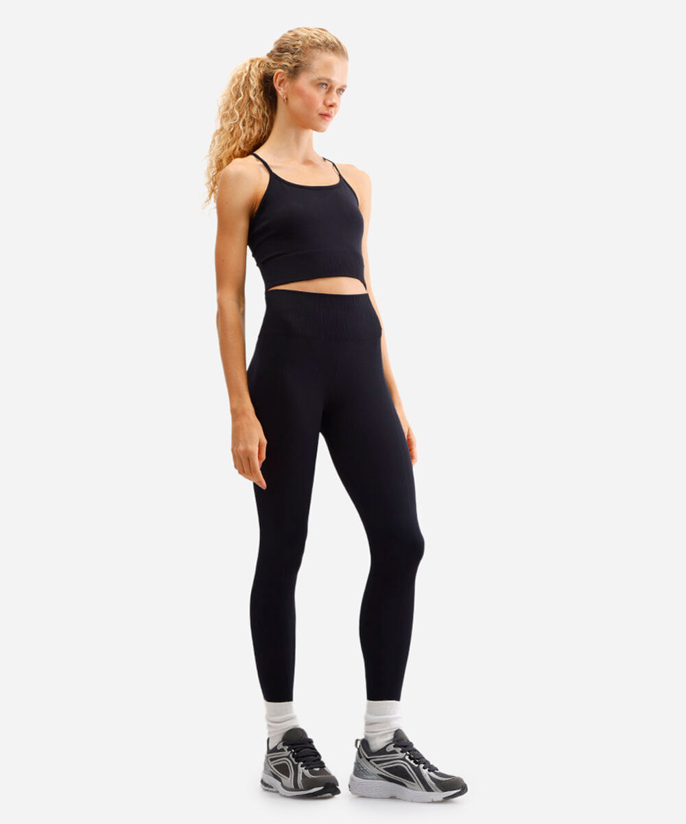 calça legging esportiva sem costura preta