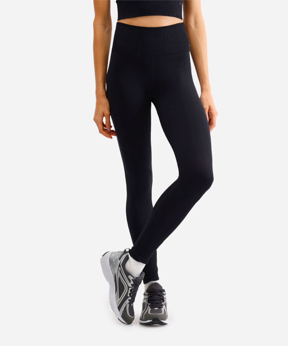 calça legging esportiva sem costura preta