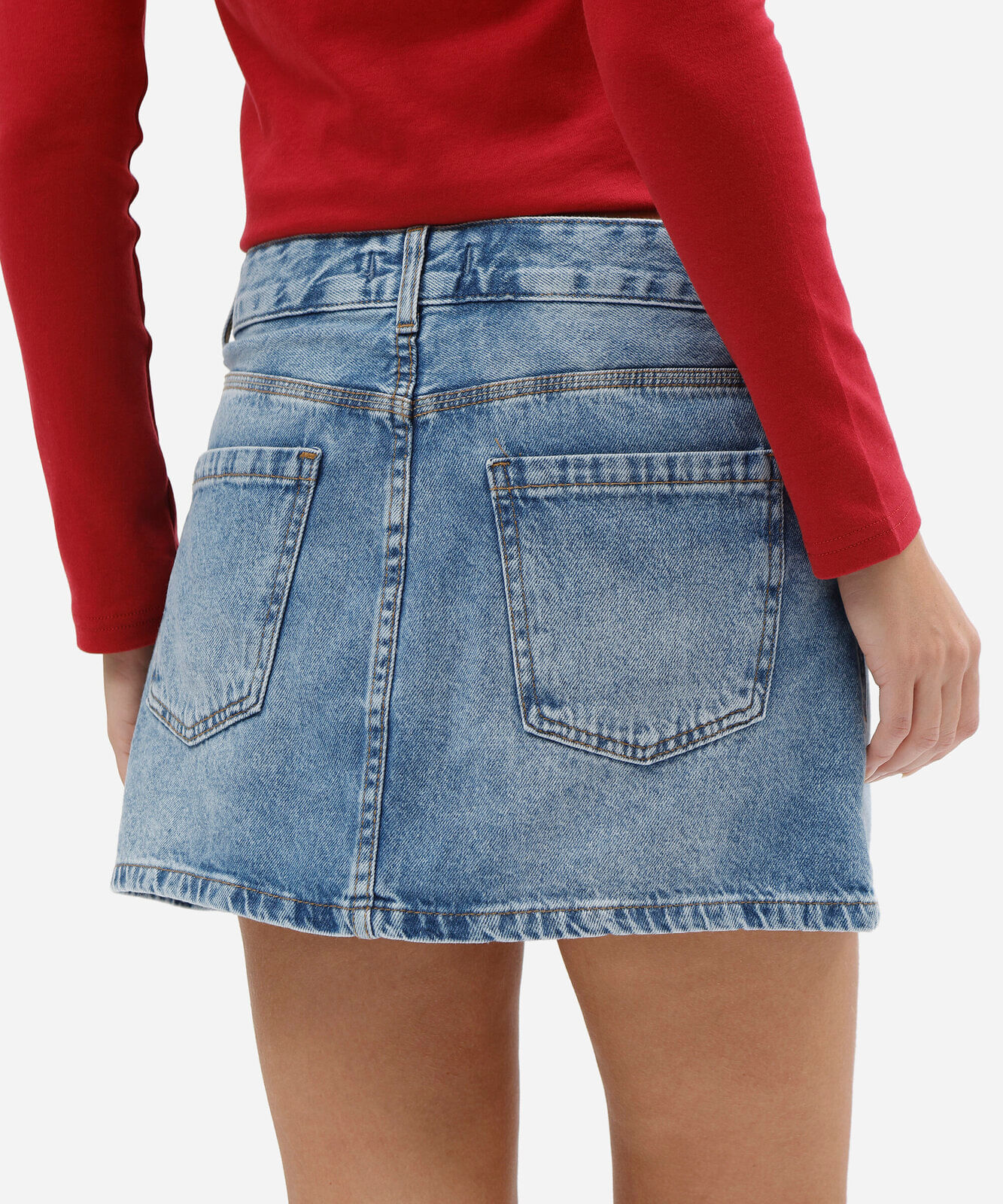 short saia feminino jeans cintura baixa azul