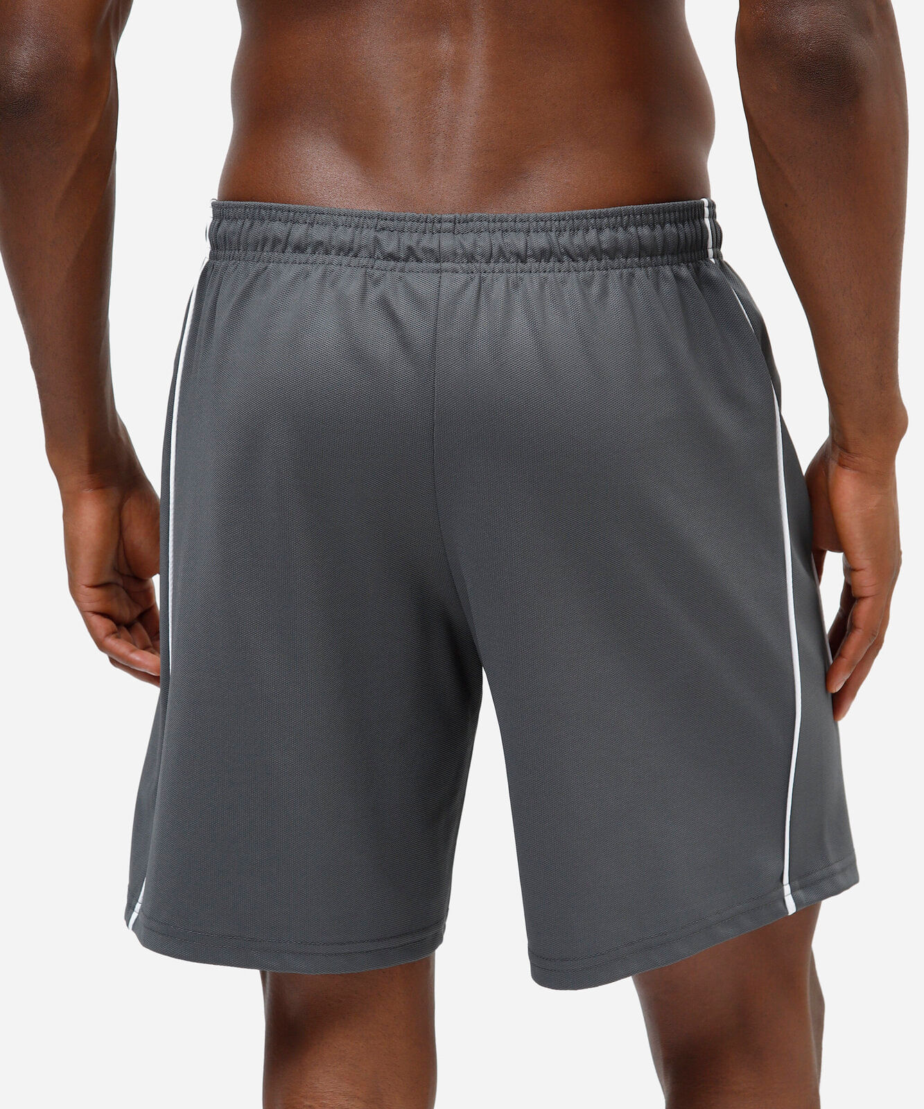 bermuda esportiva masculina com recorte cinza