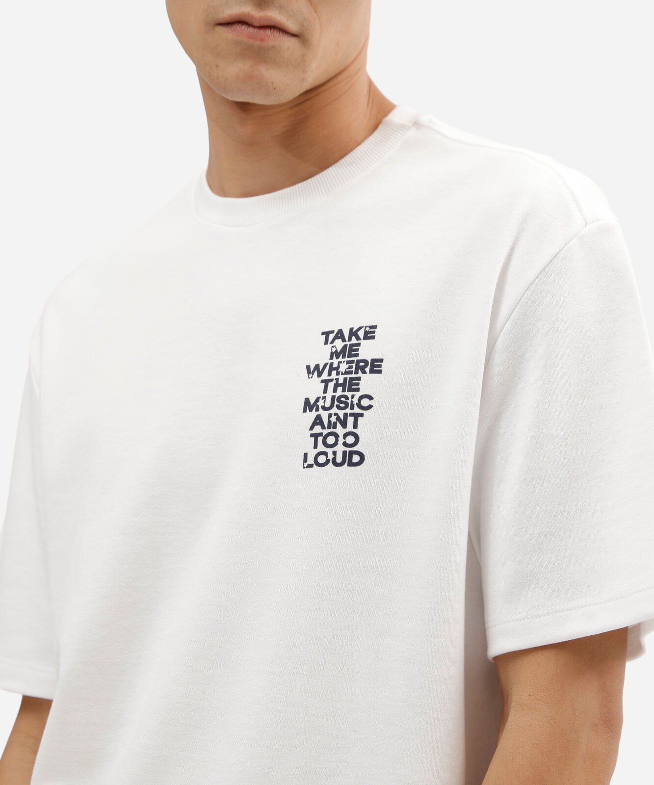 camiseta masculina com algodão manga curta estampada off white