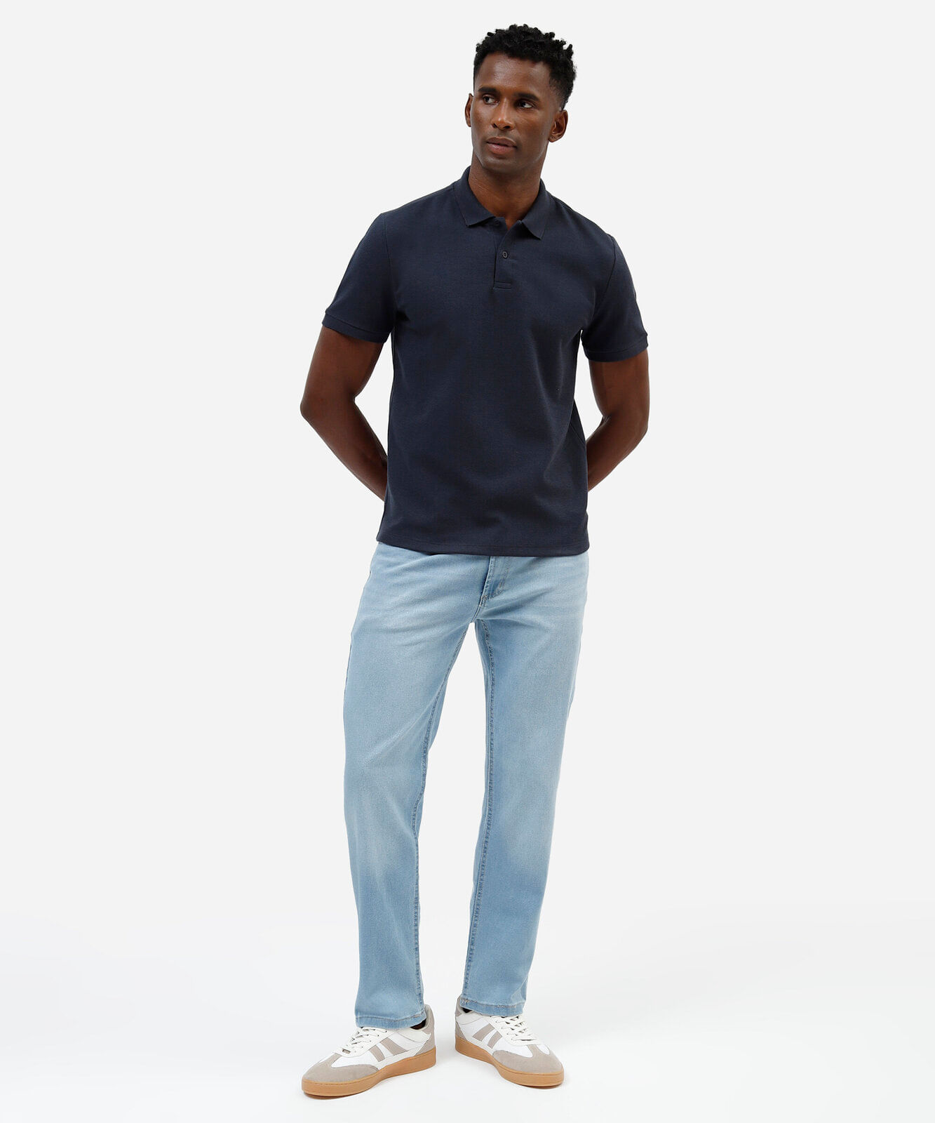 calça slim masculina jeans azul