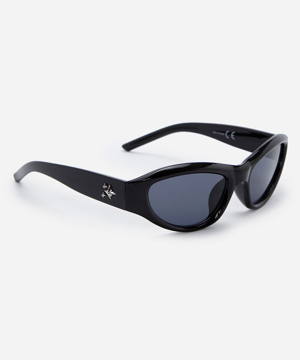 óculos de sol unissex esportivo de acetato preto