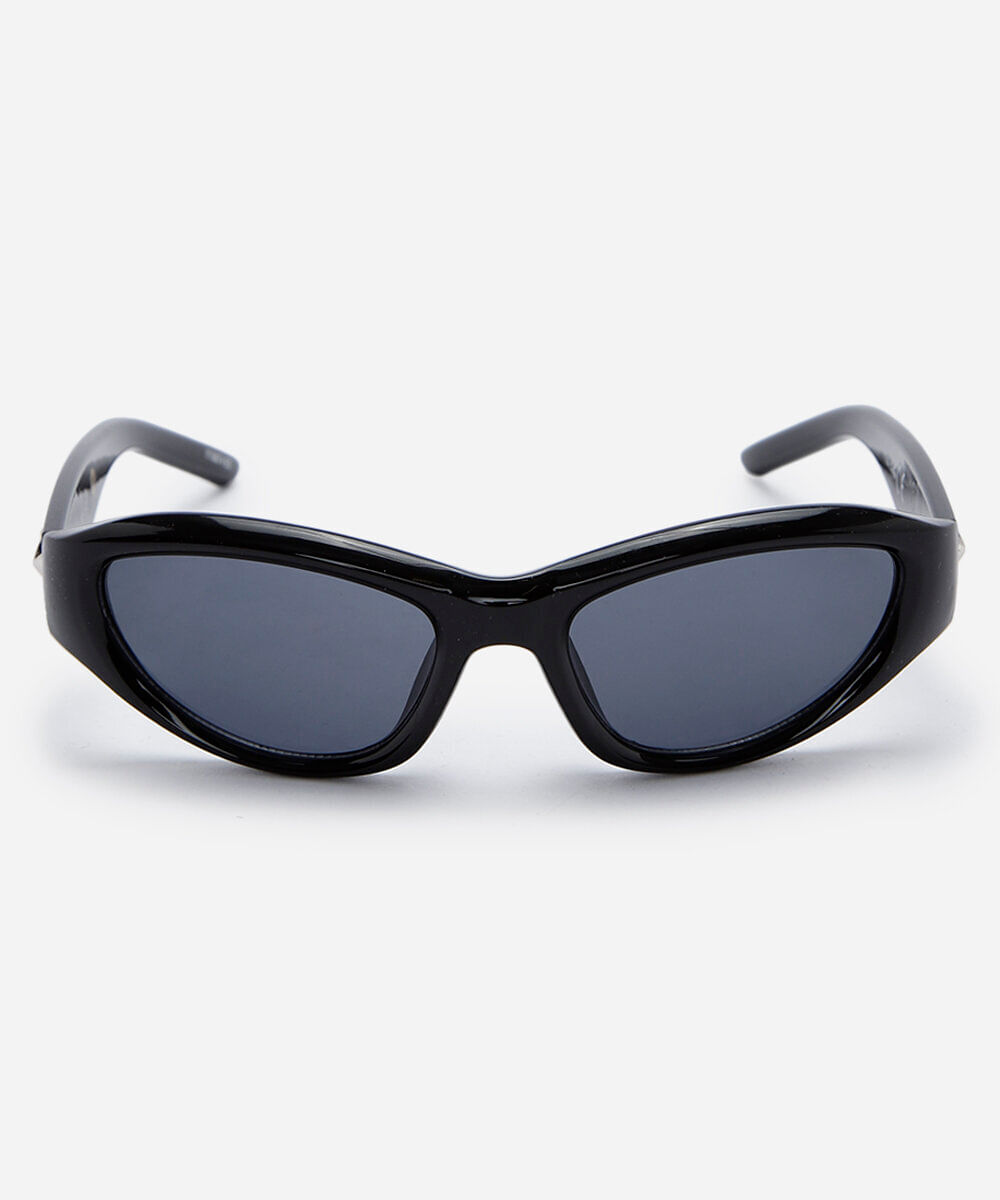 óculos de sol unissex esportivo de acetato preto