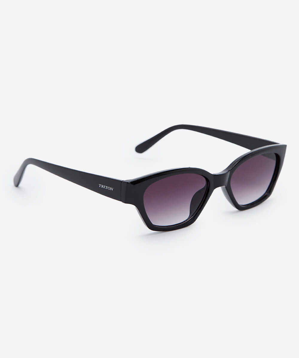 óculos de sol feminino gatinho de acetato triton preto