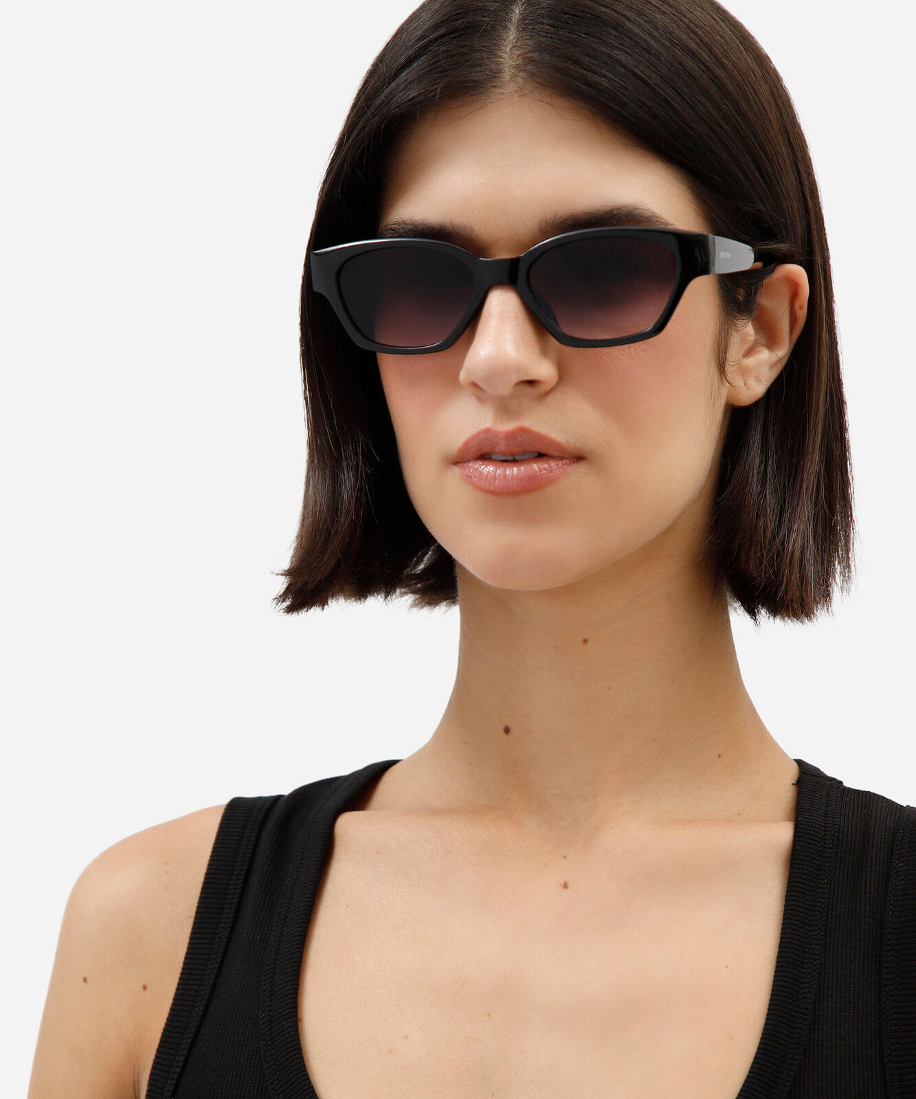 óculos de sol feminino gatinho de acetato triton preto