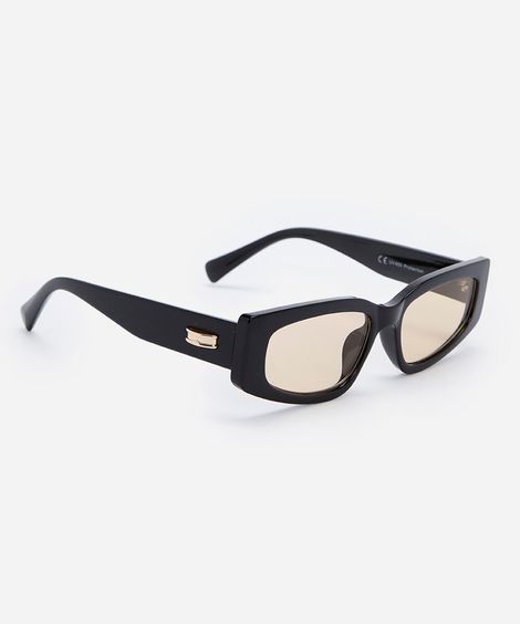 óculos de sol feminino quadrado de acetato triton preto