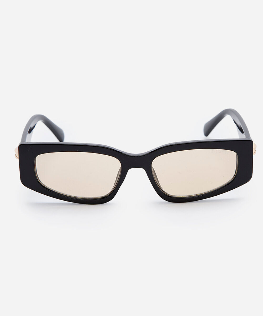 óculos de sol feminino quadrado de acetato triton preto