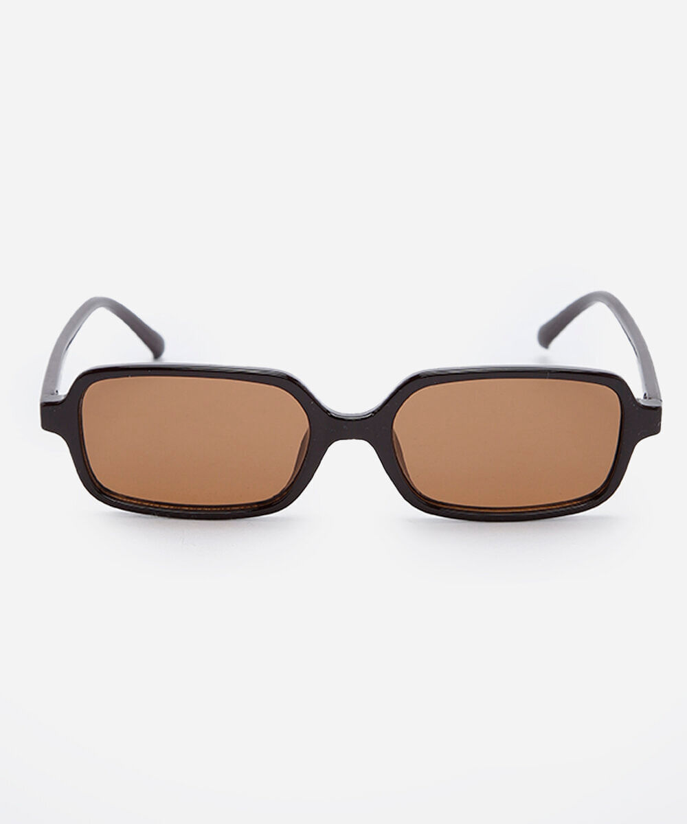 óculos de sol feminino quadrado de acetato marrom