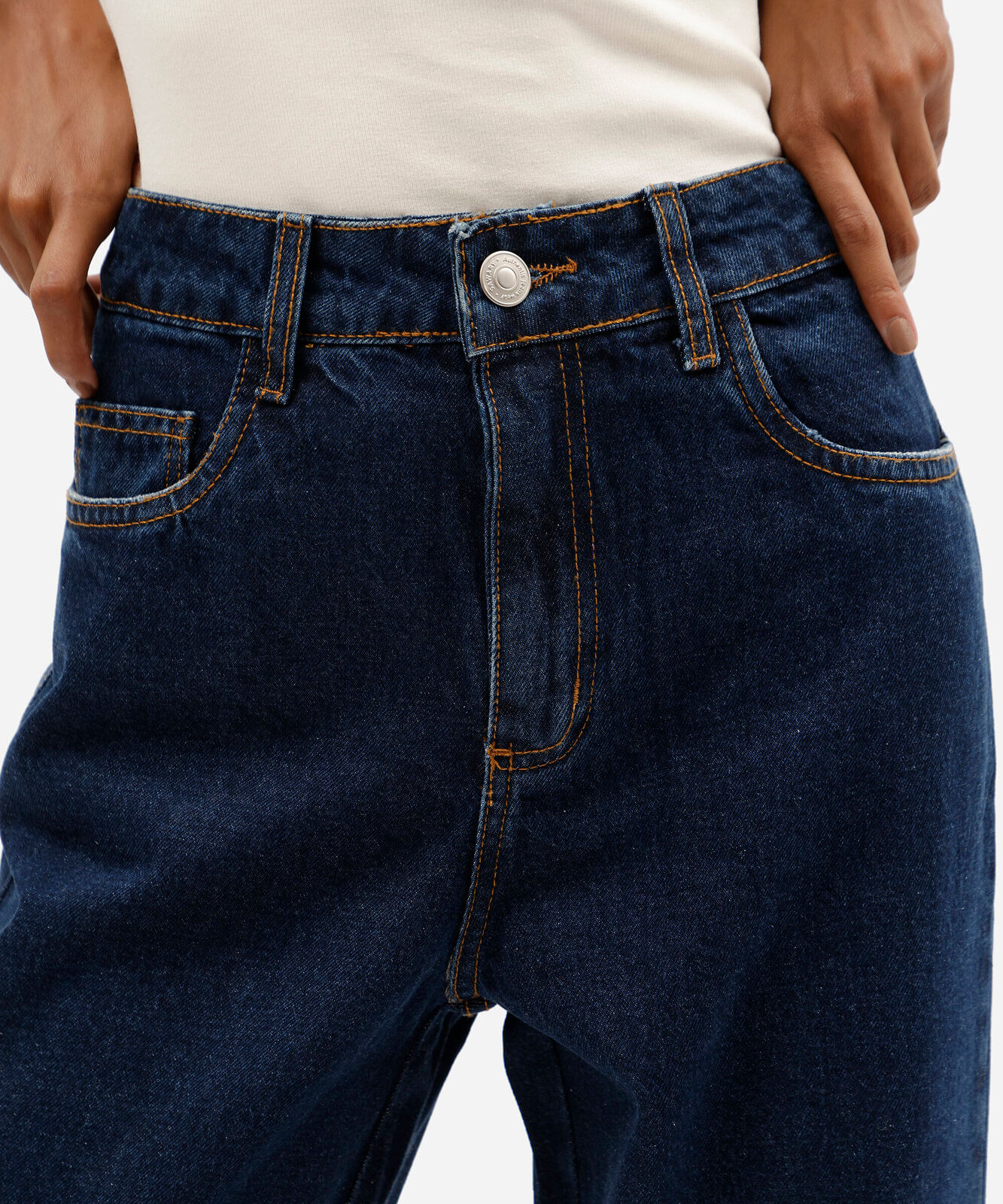 calça wide leg petit feminina jeans cintura alta sawary azul