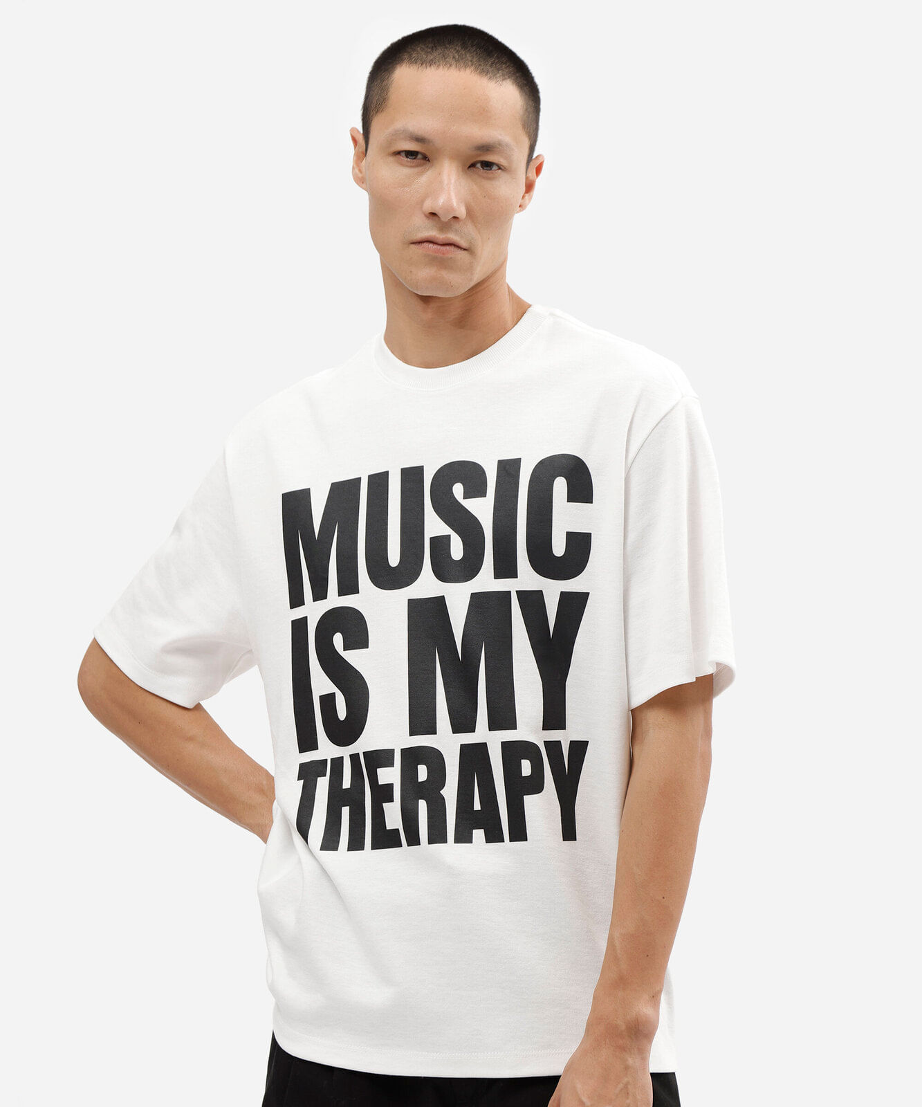 camiseta masculina com algodão manga curta estampada off white