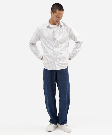 calça baggy masculina jeans azul