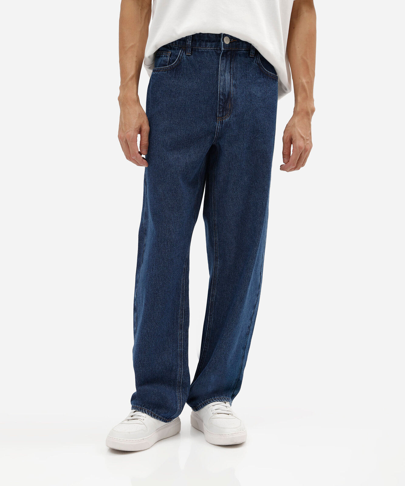 calça baggy masculina jeans azul