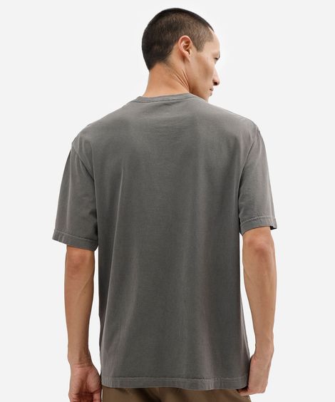 camiseta masculina de algodão manga curta estonada david bowie cinza