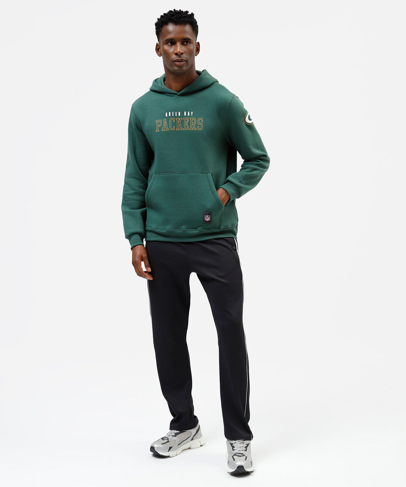 blusão esportivo masculino de moletom com capuz packers nfl verde