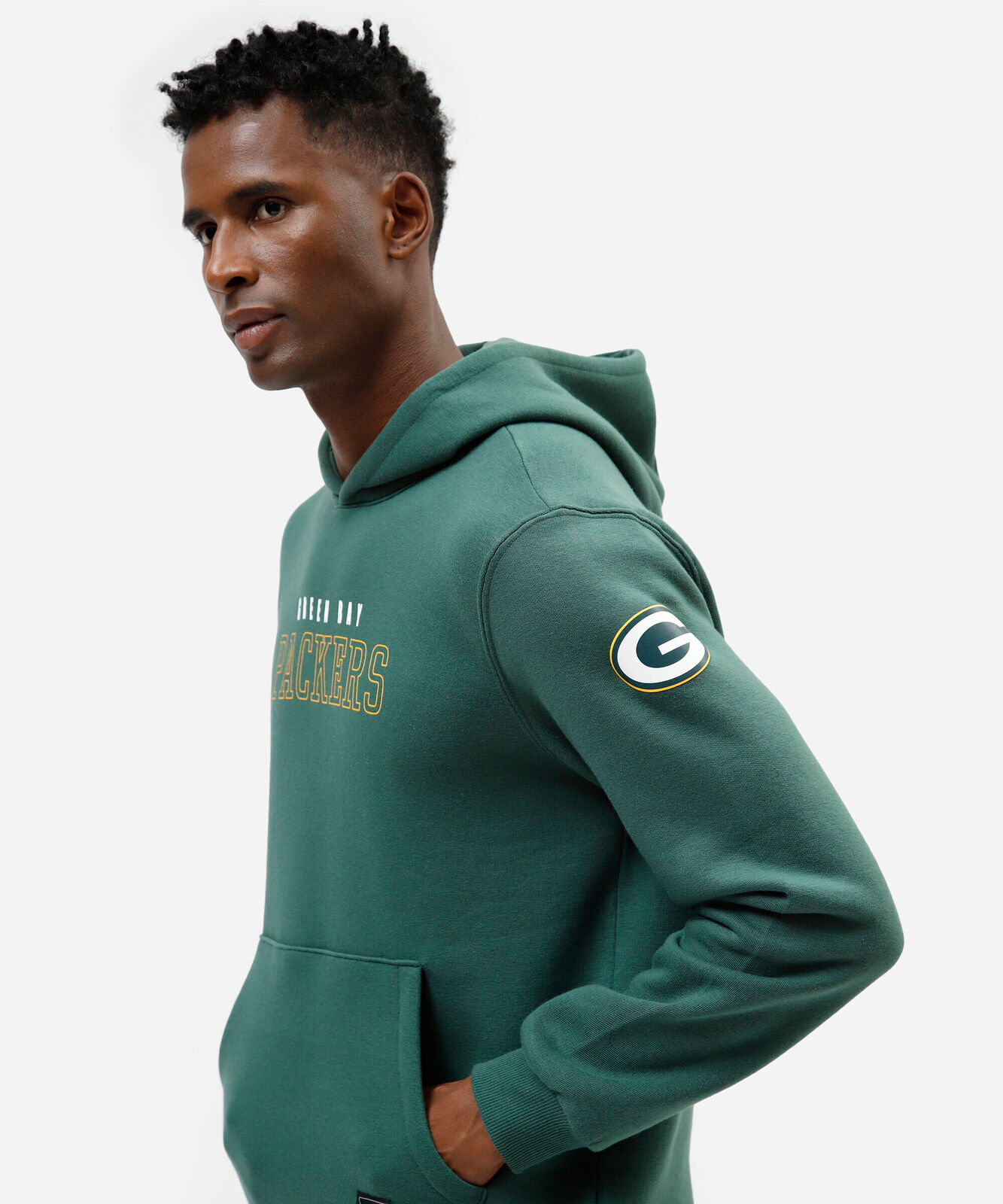 blusão esportivo masculino de moletom com capuz packers nfl verde