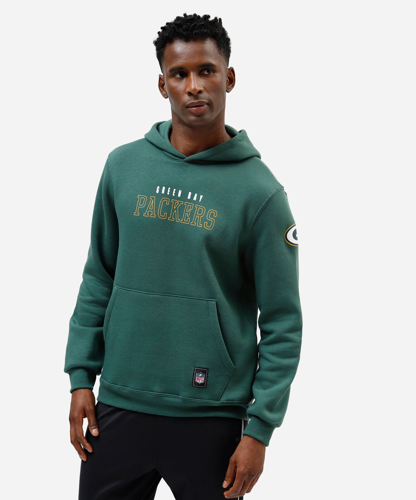 blusão esportivo masculino de moletom com capuz packers nfl verde
