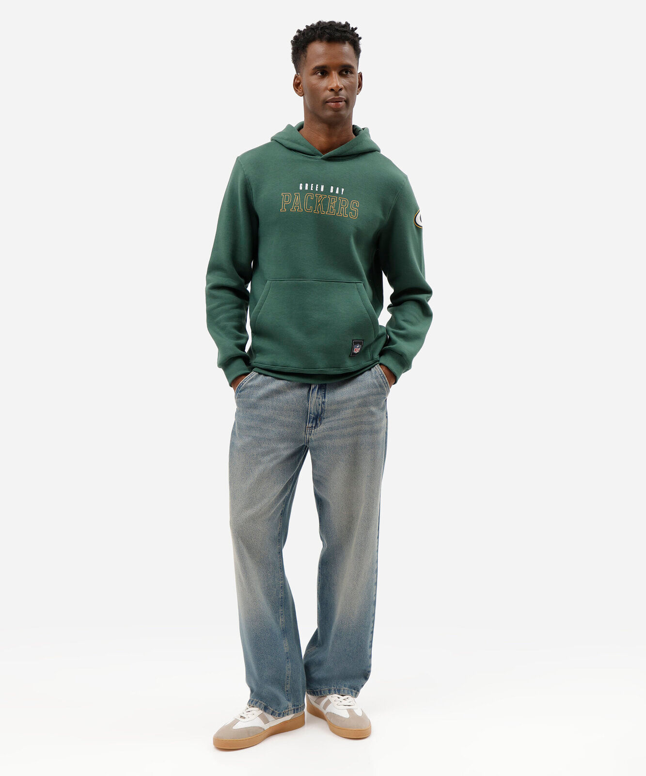 blusão esportivo masculino de moletom com capuz packers nfl verde