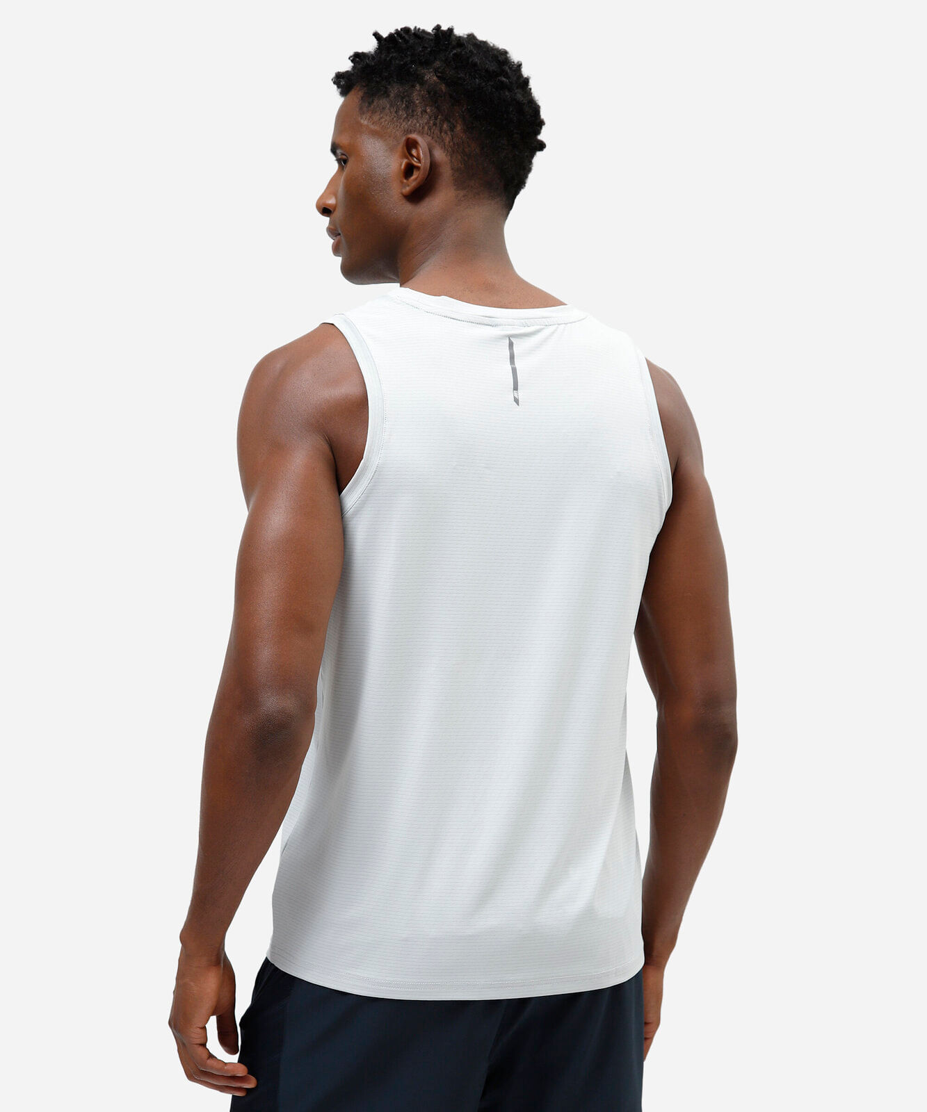 regata masculina esportiva texturizada cinza