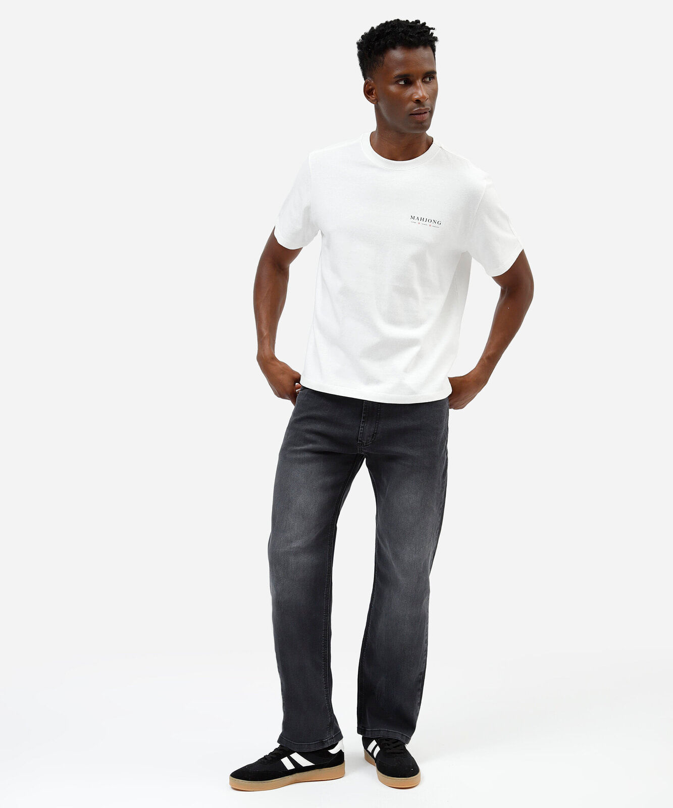 camiseta masculina de algodão manga curta estampada off white