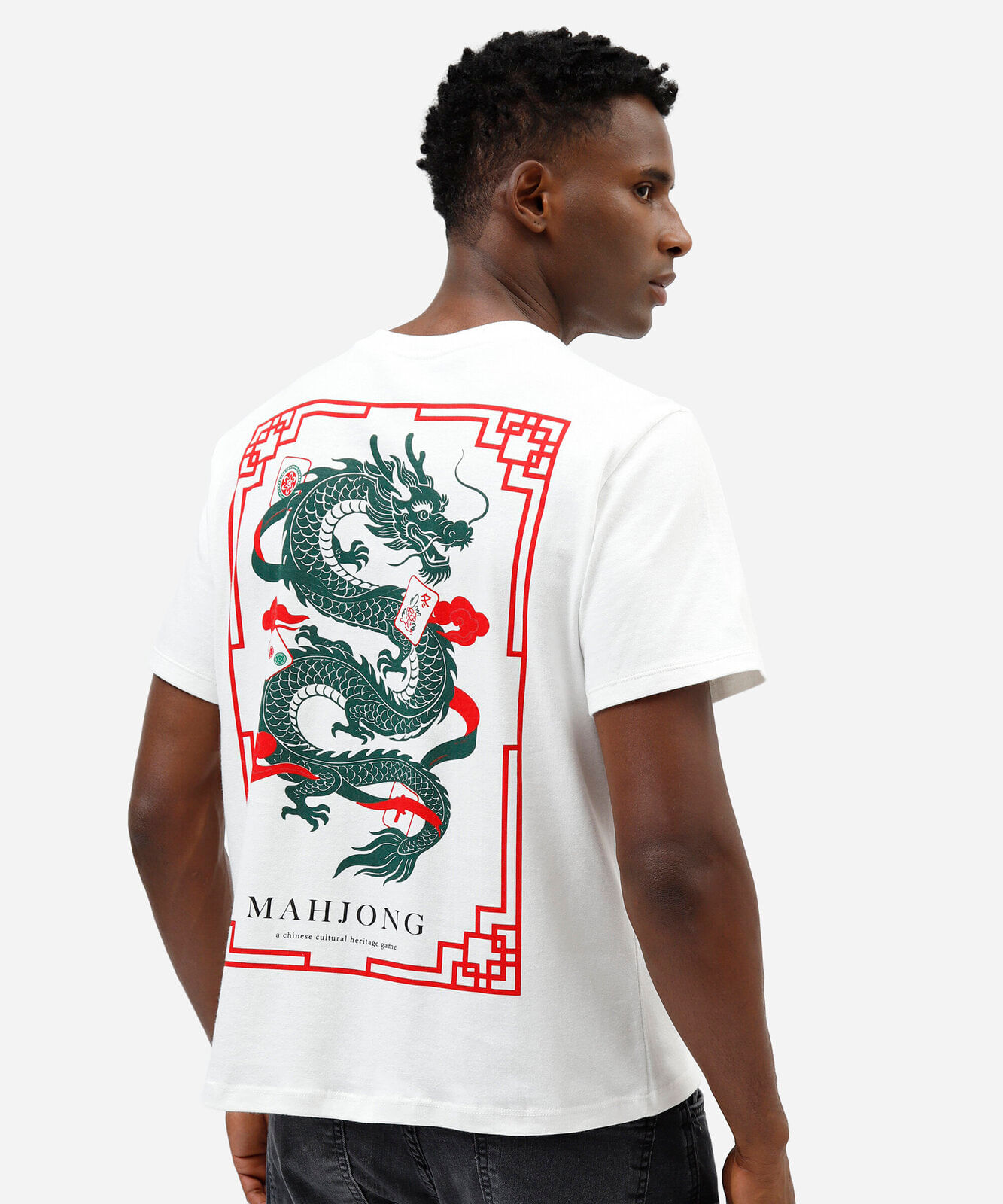 camiseta masculina de algodão manga curta estampada off white