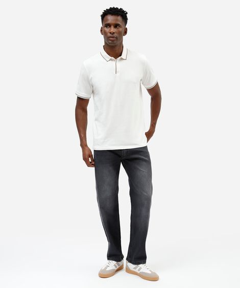 calça reta masculina jeans preta