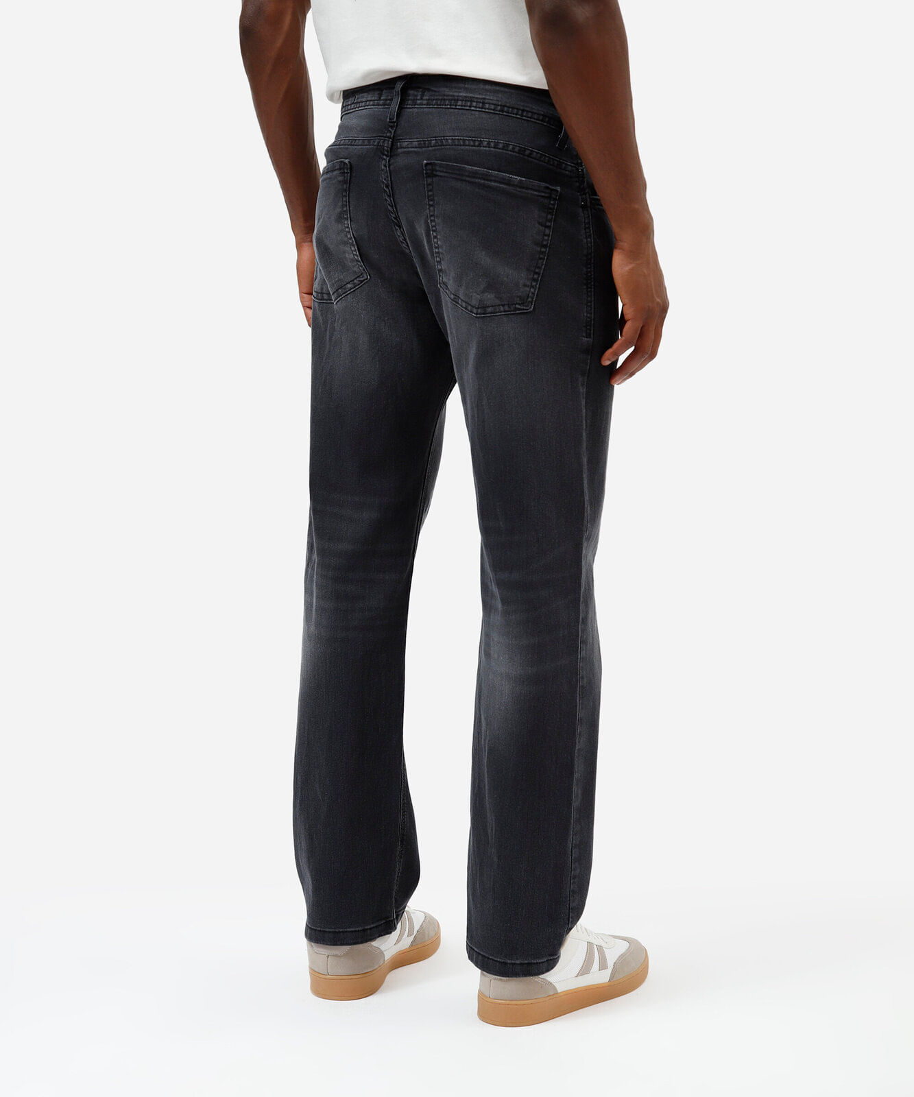 calça reta masculina jeans preta
