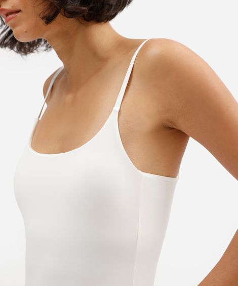 body alça fina feminino de poliamida off white